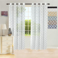 Polyester Geometric Semitransparent  Voile Sheer Curtain